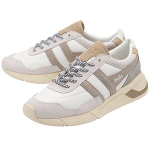 Gola Classics Women's Eclipse Pure Sneakers White/Feather Grey/Oat Size 6 NWT